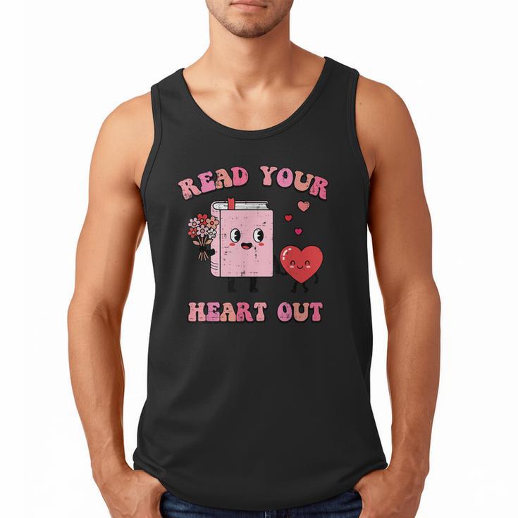 Valentines Day Book Read Your Heart Out Women Men Kids Men Tank Top