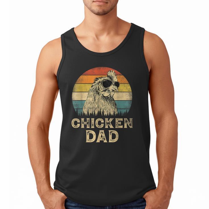 Vintage Chicken Dad Chicken Lovers Daddy Father's Day Men Tank Top