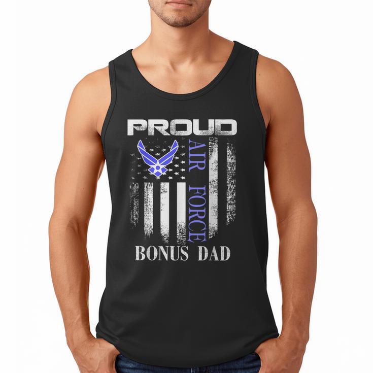 Vintage Proud Air Force Bonus Dad With American Flag Men Tank Top