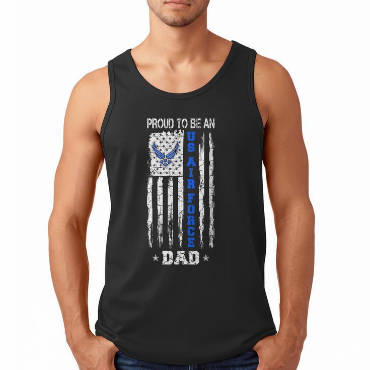Vintage USA Flag Proud To Be An US Air Force Dad Men Tank Top