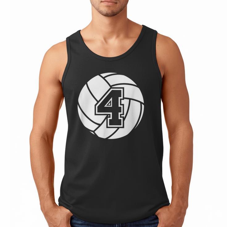 Volleyball Player 4 Volleyball Mom Dad Jersey Number 4 Men Tank Top
