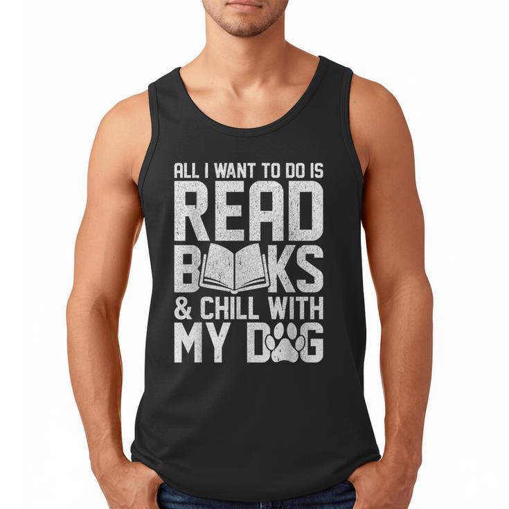 All I Want To Do Is Read Books Reading Dog Lovers Men Tank Top