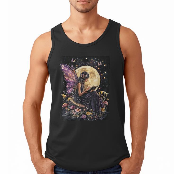 Whimsical Book Fairy Reading Bookish Fairycore Men Tank Top