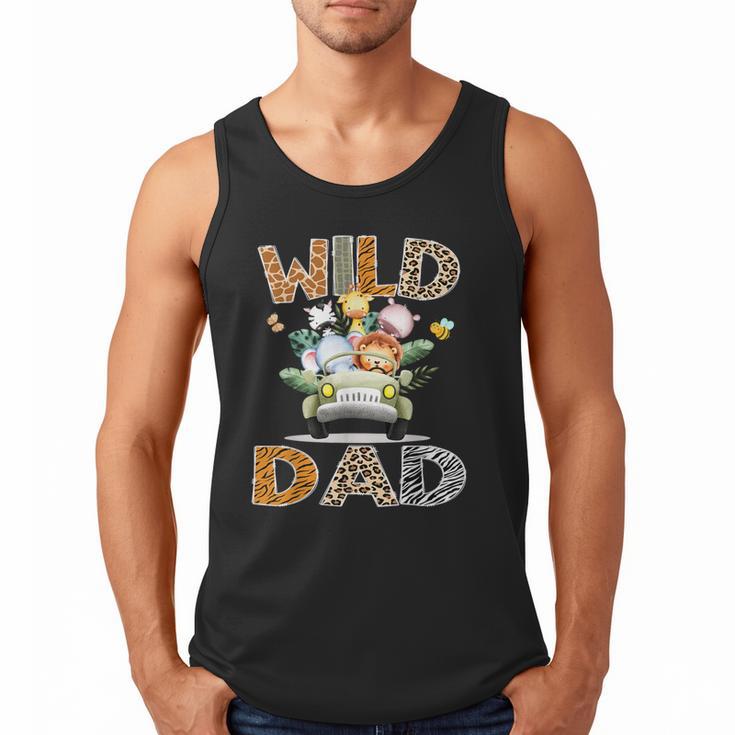 Wild Dad 1St Birthday Safari Jungle Animal Truck Men Tank Top