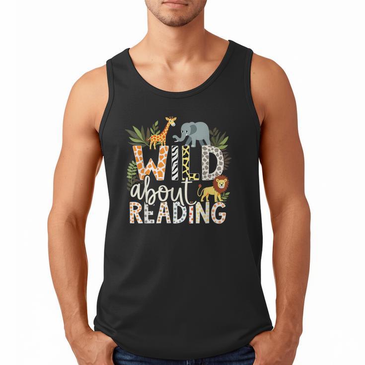 Wild About Reading Animals And Book Lovers Men Tank Top