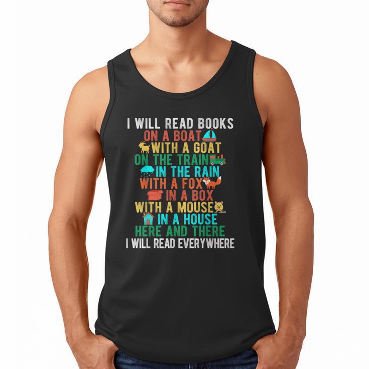 I Will Read Book On Boat Words For Kids Men Tank Top