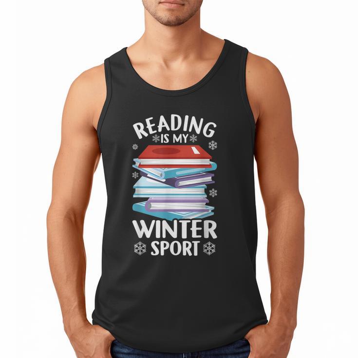 Winter Reading Book Bookworm Winter Men Tank Top