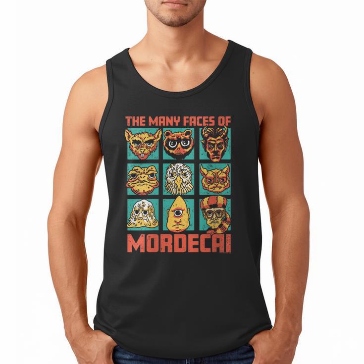 Women's DCC Many Faces Of Mordecai Grid Gamer Series Book Men Tank Top
