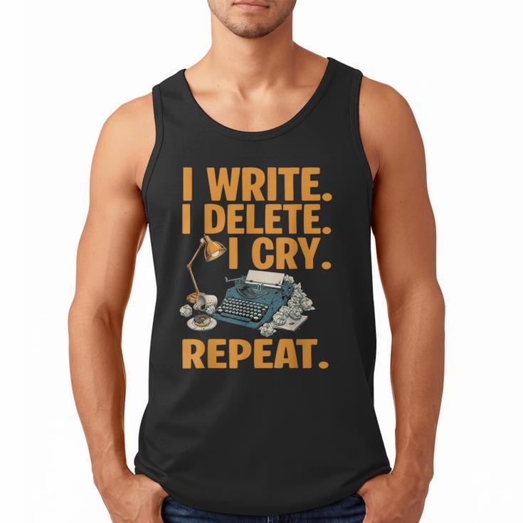 I Write Book Writer Author Book Writing Novelist Men Tank Top