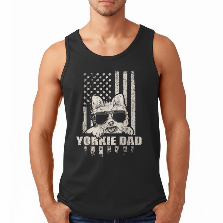 Yorkie Dad Cool Vintage Retro Proud American Men Tank Top