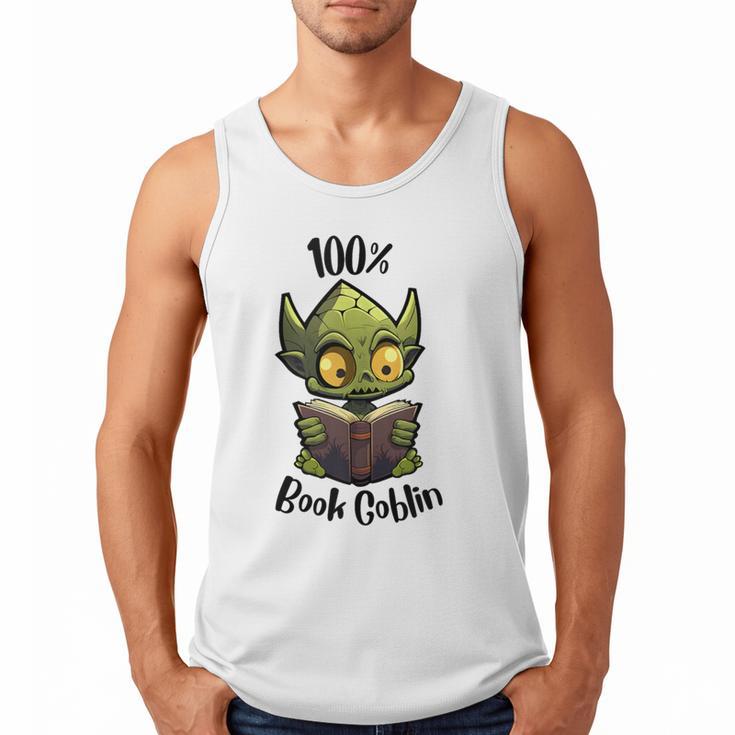100 Book Goblin Cute Book Reader And Library Lover Men Tank Top