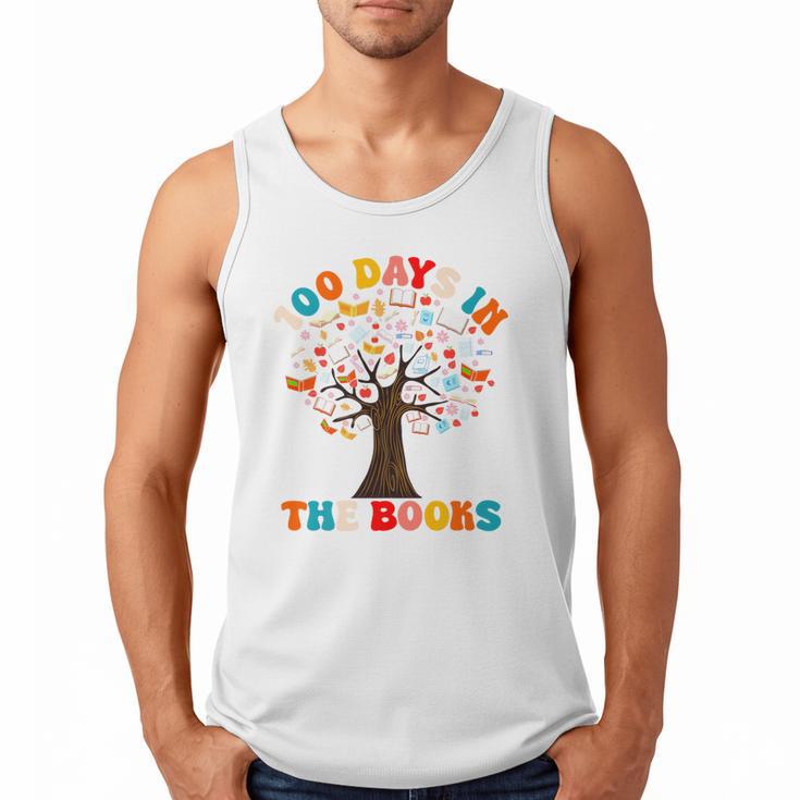 100 Days In The Books Reading Teacher 100th Day Of School Premium Men Tank Top
