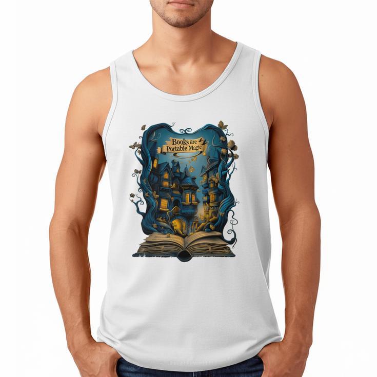 4 Books Are Portable Magic Bookish Reading Nerd Quote Men Tank Top 4 Books Are Portable Magic Bookish Reading Nerd Quote Men Tank Top
