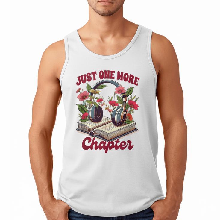 Audiobook Lover Bookish Headphones Just One More Chapter Men Tank Top