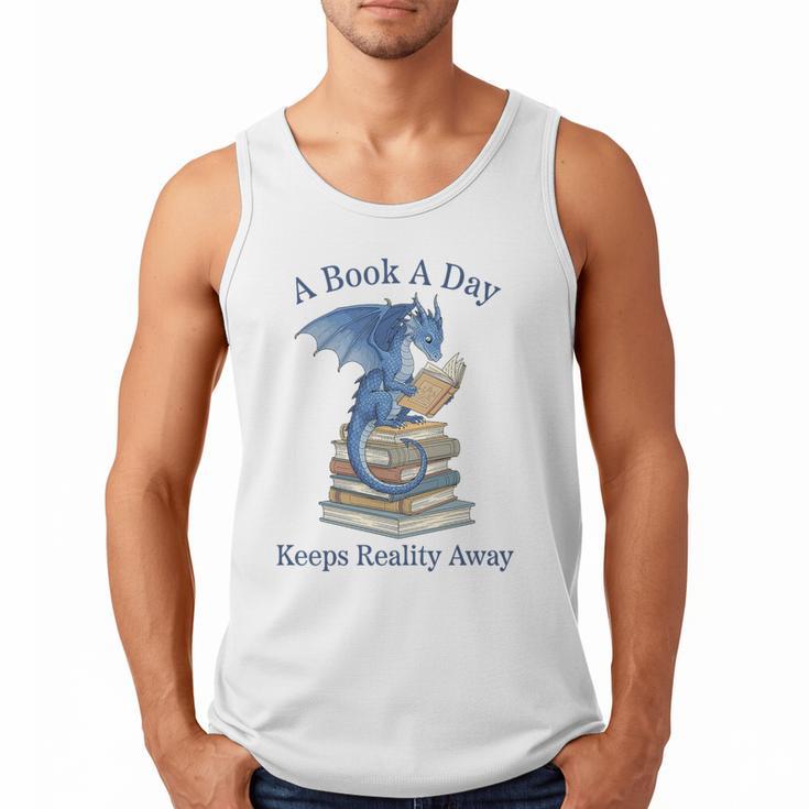 A Book A Day Keeps Reality Away Premium Tri-Blend Men Tank Top