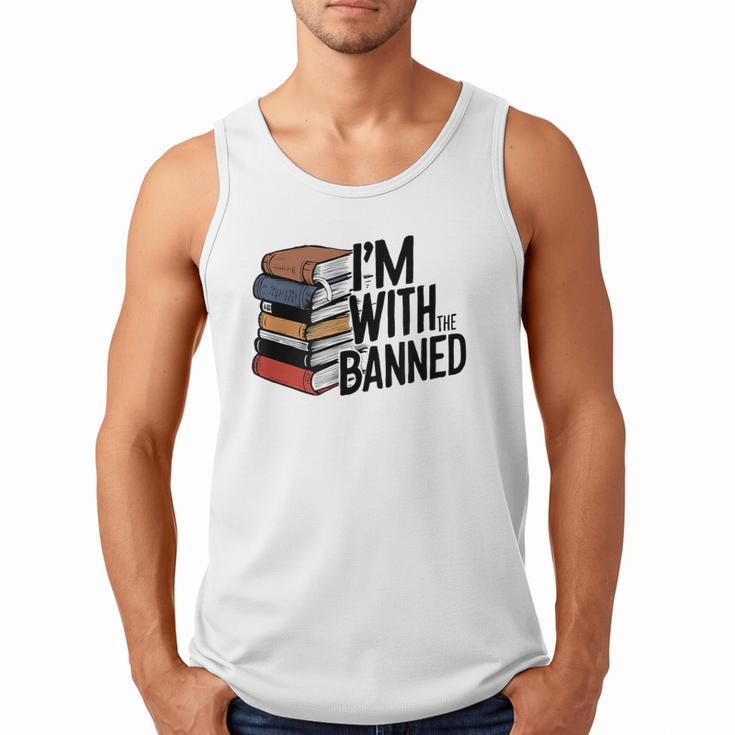 Book Lovers Im With The Banned Books For Reading Librarian Men Tank Top