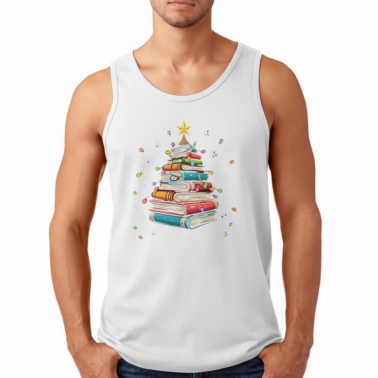 All Booked For Christmas Book Christmas Book Lover Librarian Men Tank Top