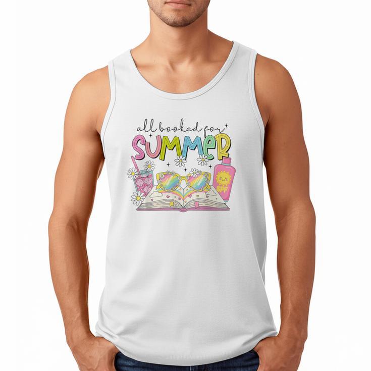 All Booked For Summer Reading Beach Floral Bookish Book Girl Men Tank Top