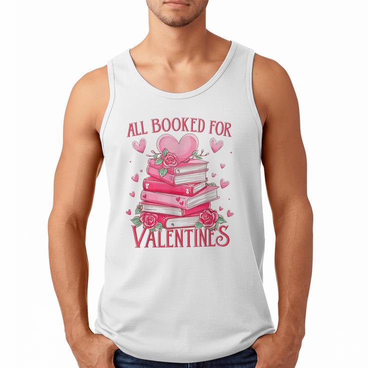 All Booked For Valentine Books Lover Teacher Floral Men Tank Top All Booked For Valentine Books Lover Teacher Floral Men Tank Top