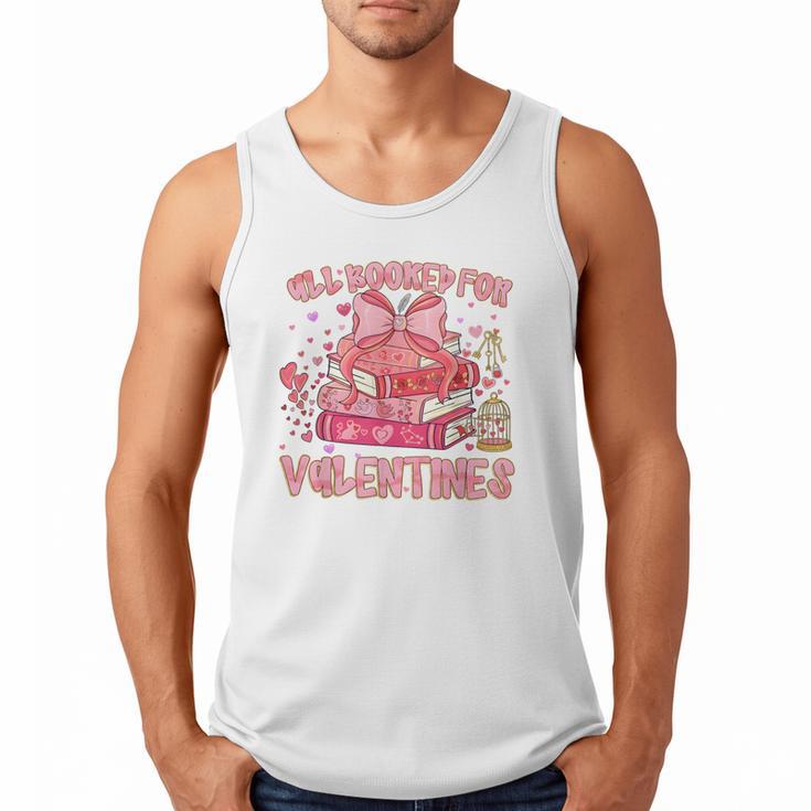 All Booked For Valentines Book Lovers Teacher Kid Valentines Men Tank Top
