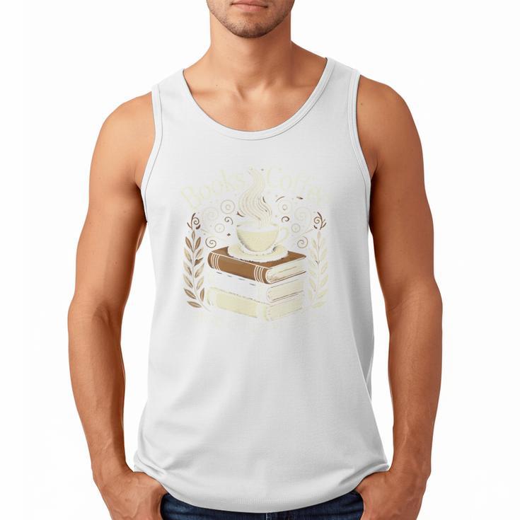 Books Coffee And Quiet Places Literature Men Tank Top