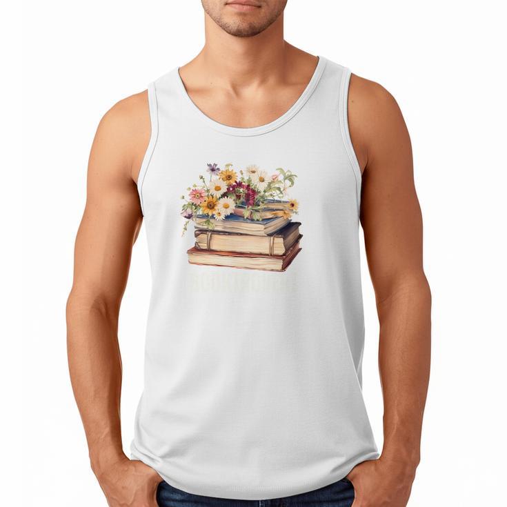 Booktrovert Vintage Wildflowers Books For Book Lovers Men Tank Top