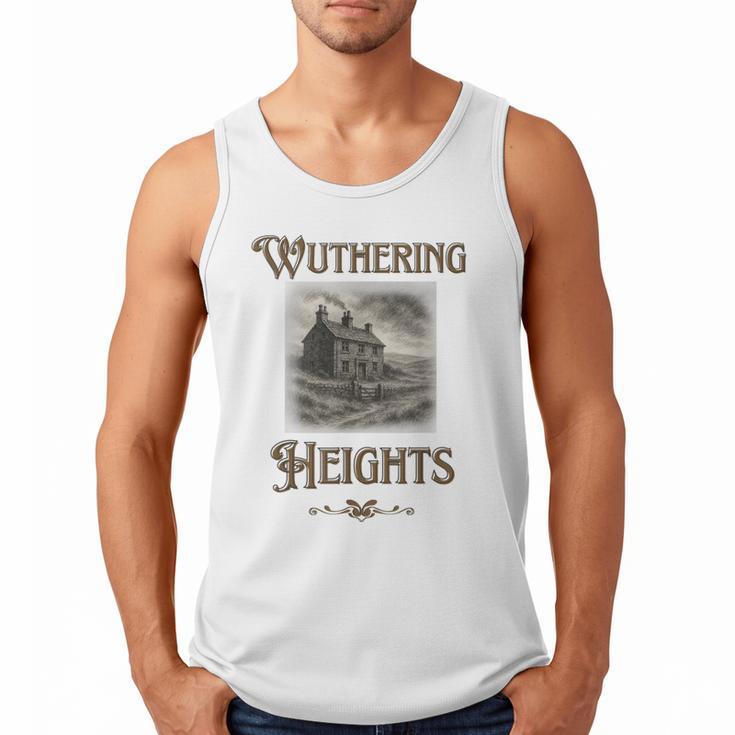 Bronte Novel Wuthering Heights Moorland Gothic Book Cover Men Tank Top