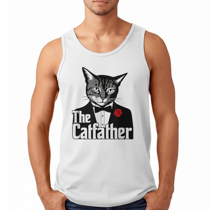 The Cat Father Cool Cat Dad Cat Lovers Men Tank Top