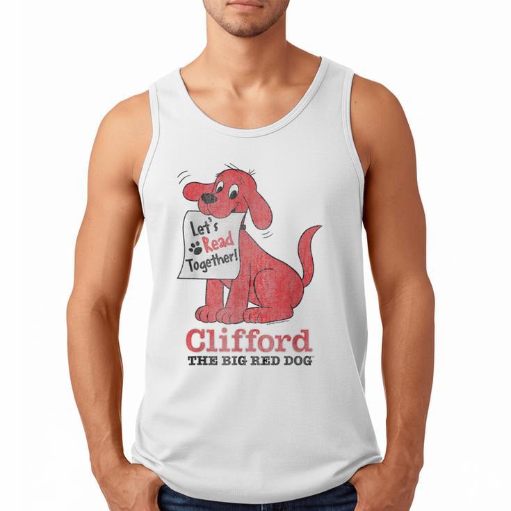 Clifford The Big Red Dog Let's Read Together Vintage Book Men Tank Top