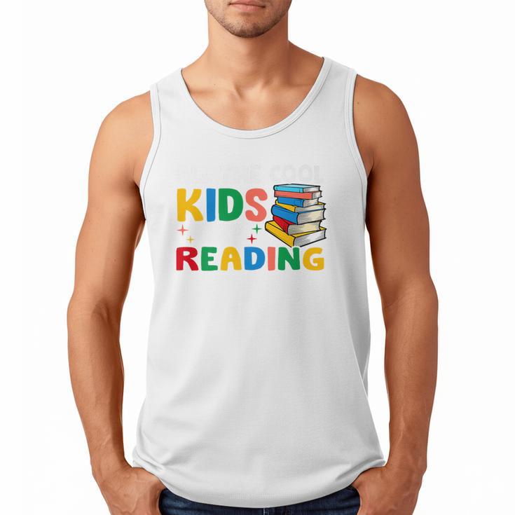 All The-Cool Kids Are Reading Teacher Book Lover Librarian Premium Men Tank Top