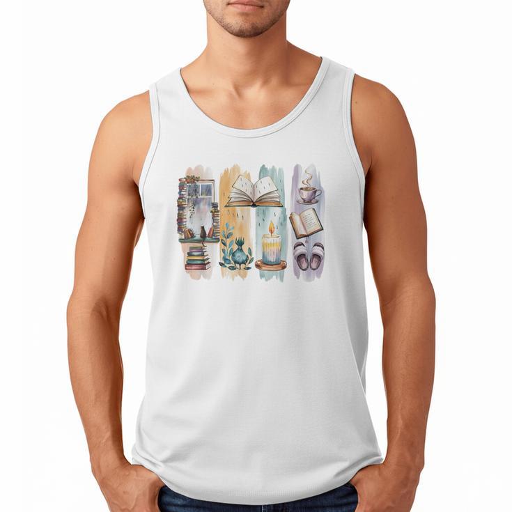 Coquette Bookworm Reading Enthusiast Book Lover Book Men Tank Top