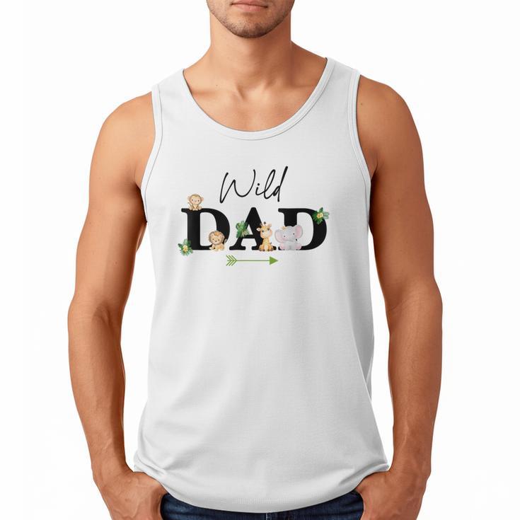 Dad Of The Wild One Zoo Birthday Safari Jungle Animal Men Tank Top