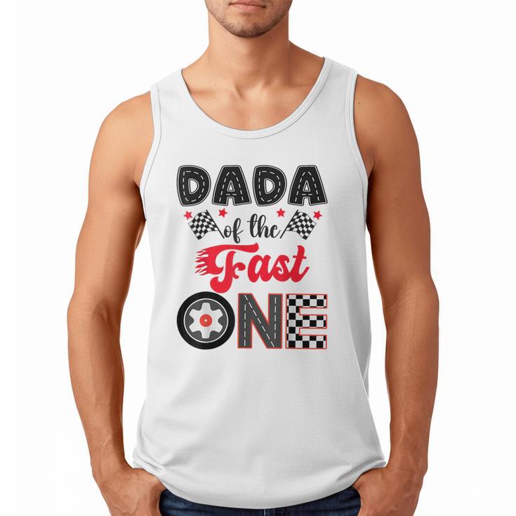Dada Of The Fast One Car Racing Dad 1St Birthday Boy Men Tank Top