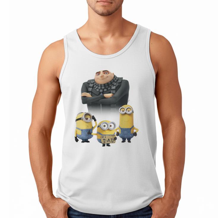 Despicable Me Minions Father's Day 1 Dad Cardboard Sign Men Tank Top