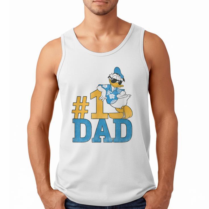 Disney Donald Duck Number One Dad Sunglasses Father's Day Men Tank Top