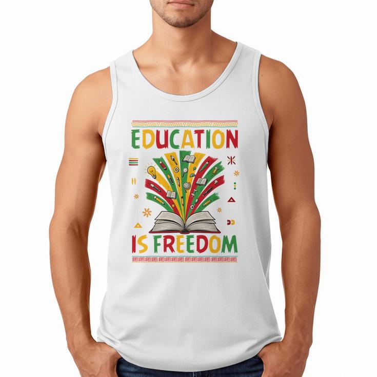 Education Is Freedom Books Lover History Month Men Tank Top