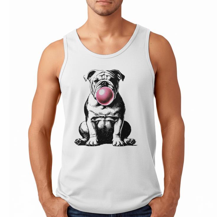 English Bulldog Bubble Gum Vintage Dog Mom Pet Dad Men Tank Top