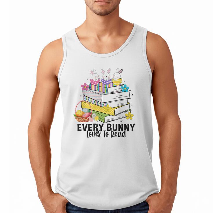 Every Bunny Loves To Read Easter Cute Reading Books Lover Men Tank Top