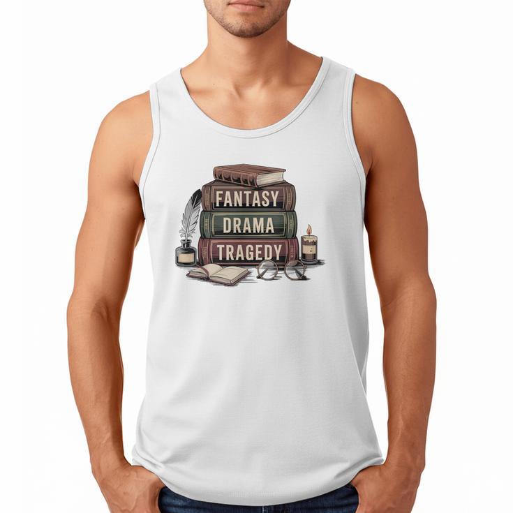 Fantasy Drama Tragedy Gothic Book Lover Bookworm Men Tank Top