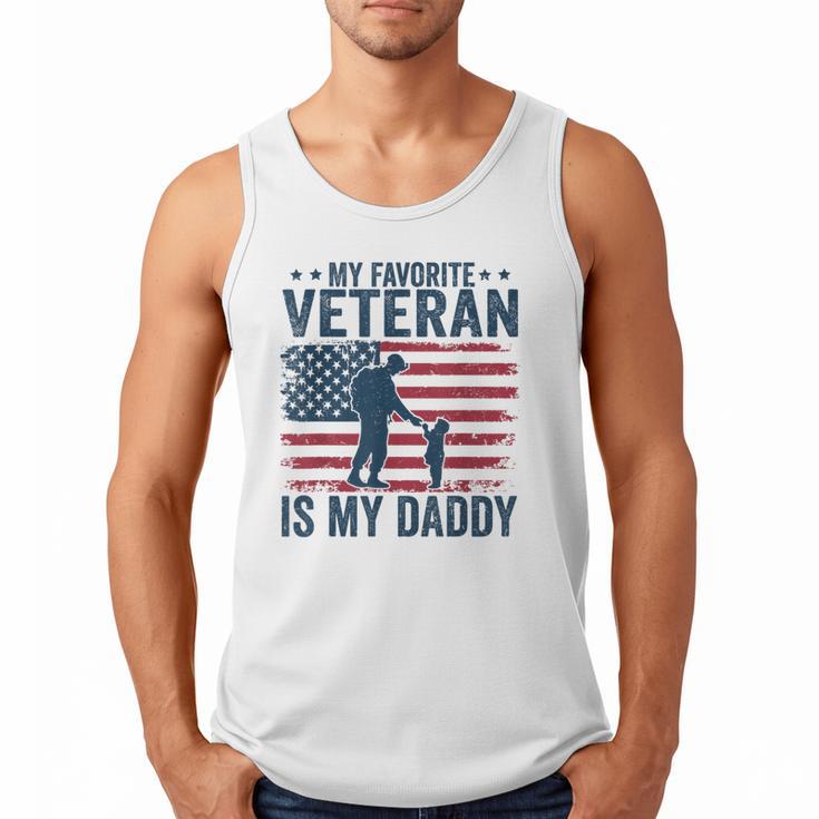 Father Veterans Day My Favorite Veteran Is My Daddy For Kids Men Tank Top