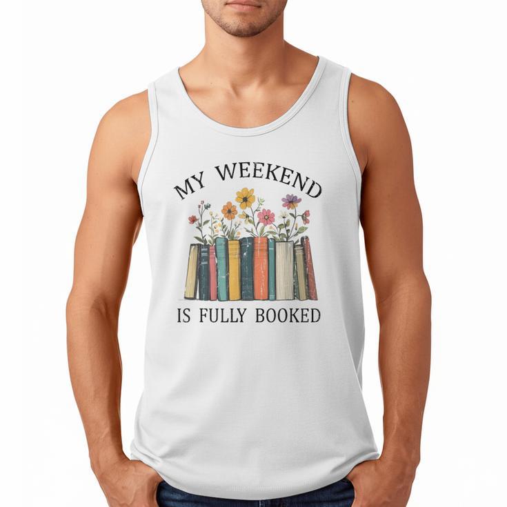 My Weekend Is Fully Booked Cozy Bookish Men Tank Top