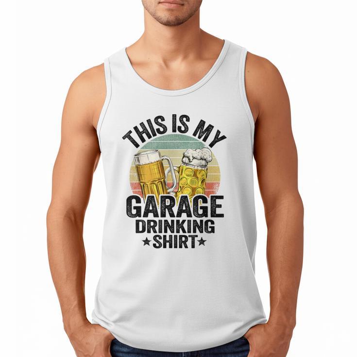 Garage Drinker Dad Vintage Beer This Is My Garage Drinking Men Tank Top