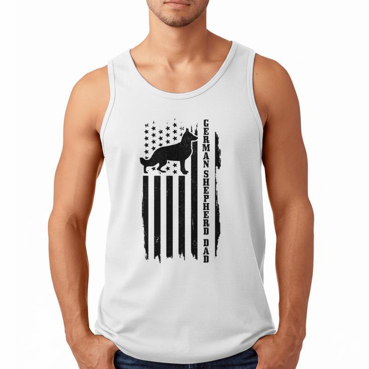 German Shepherd Dad Vintage Flag Patriotic Dog Men Tank Top