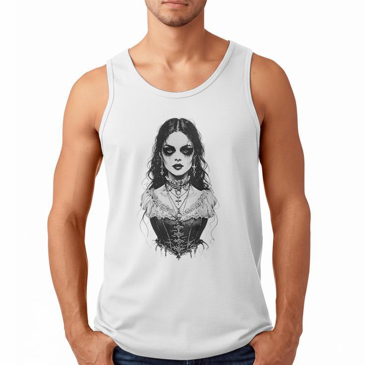 Gothic Goth Girl Woman Movie Book Art Men Tank Top