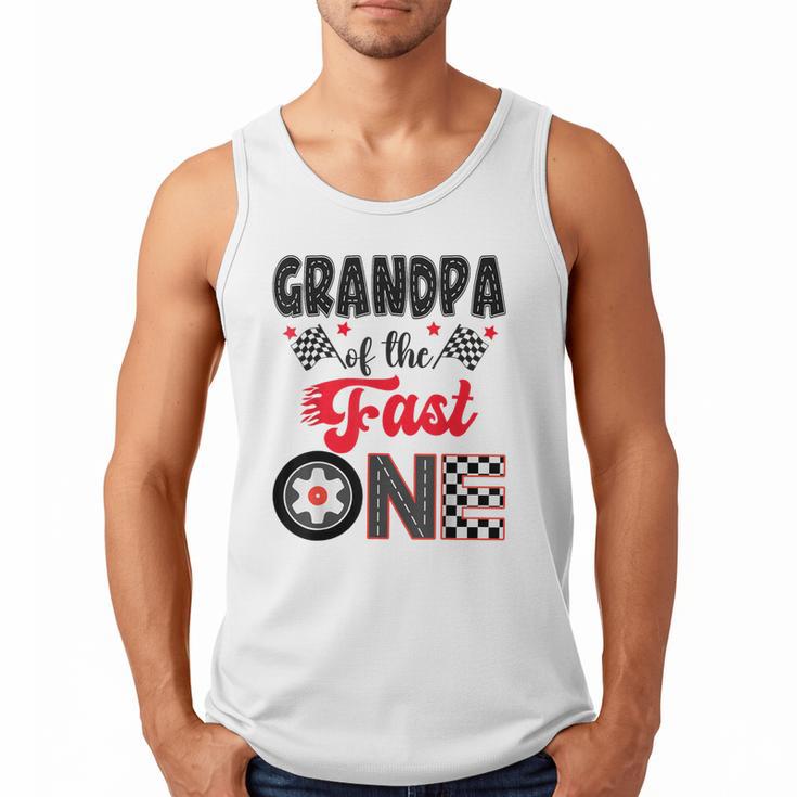 Grandpa Of The Fast One Car Racing Dad 1St Birthday Boy Men Tank Top