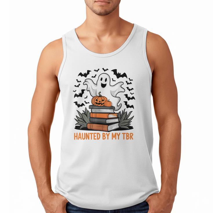 Haunted By My TBR Boo Halloween Book Lover Librarian Men Tank Top