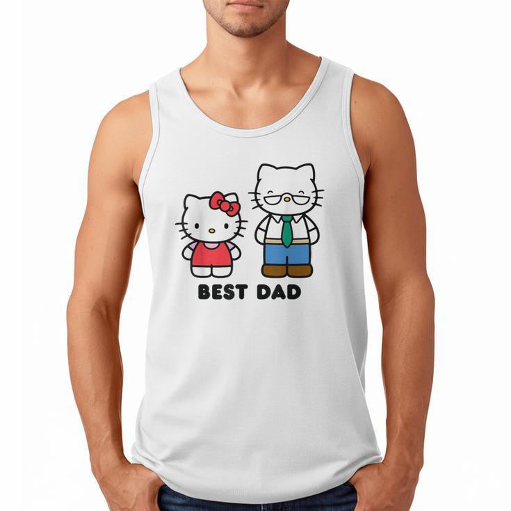 Hello Kitty Best Dad Fathers Day Small Men Tank Top