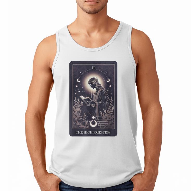 High Priestess Tarot Art Celestial Mystic Book Lover Men Tank Top
