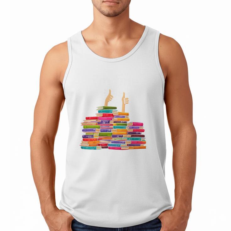 I'm Fine Reading Books Reader Book Lover Librarian Men Tank Top