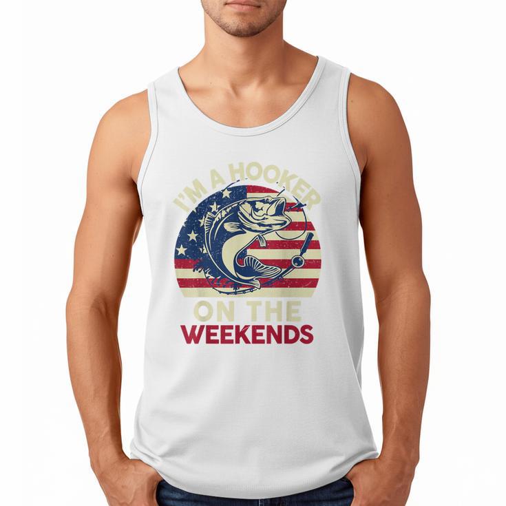 I'm Hooker On The Weekends Dirty Bass Dad Fishing Men Tank Top